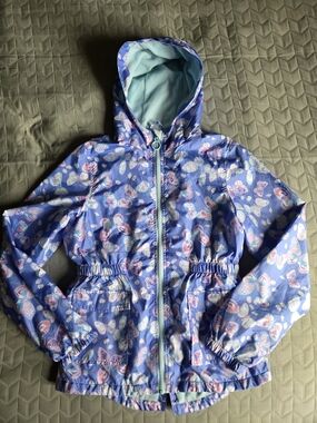 NWOT Girls Butterfly Jacket Fleece Lined Lightweight Hooded Size XL